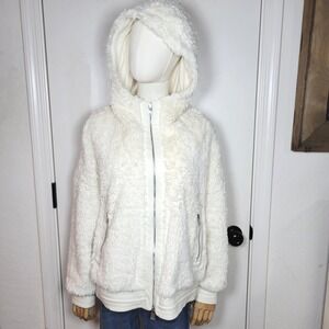 Varley Dylan Teddy Fleece Jacket Small Chic Cozy Fall Jacket Winter